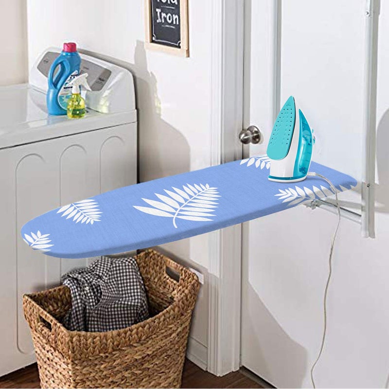SheeChung 14x42 Inch Over-The-Door Ironing Board Replacement Pad/Cover,100% Cotton Iron Board Cover and Heavy-Duty Extra Thick Pad,Resists Scorching and Staining,Snug fit Ironing Board Cover - Image 3